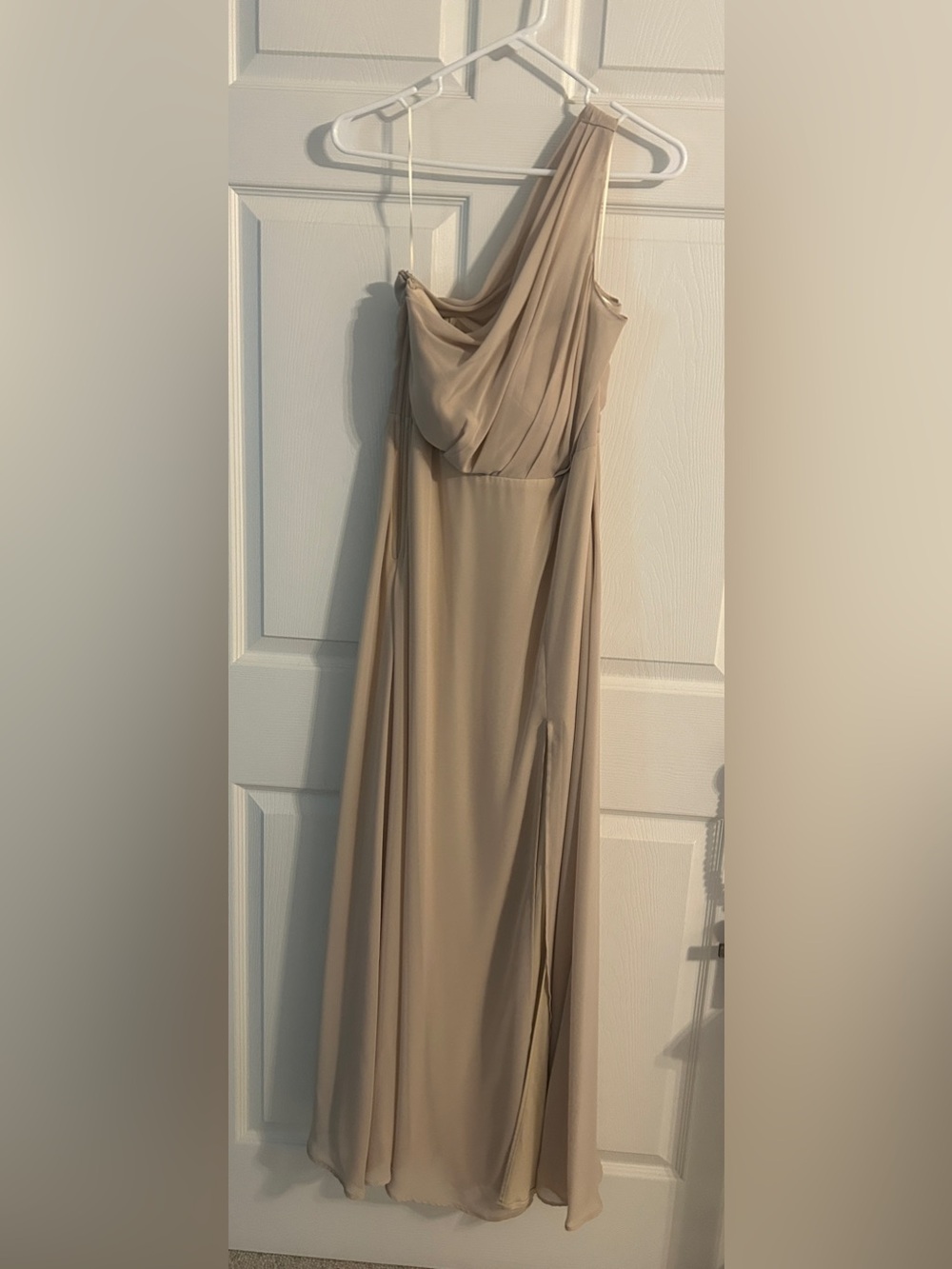Elegant Beige Strapless Dress